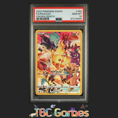Pikachu Sword And Shield Crown Zenith #160 PSA 10