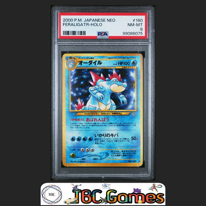 Feraligatr Holo Japanese Neo Genesis #160 PSA 8 Front