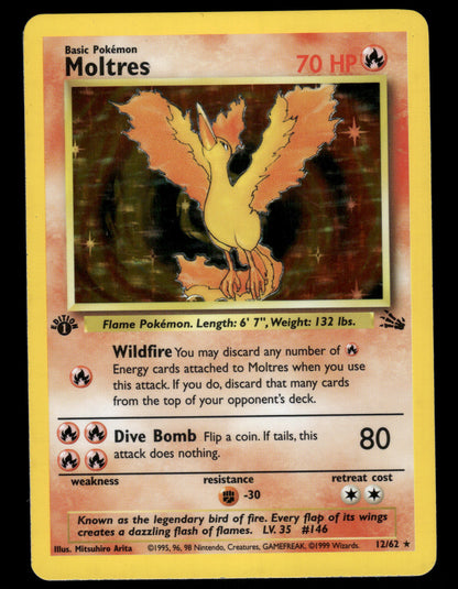[LP] Moltres Fossil 1st Edition Holo 12/62