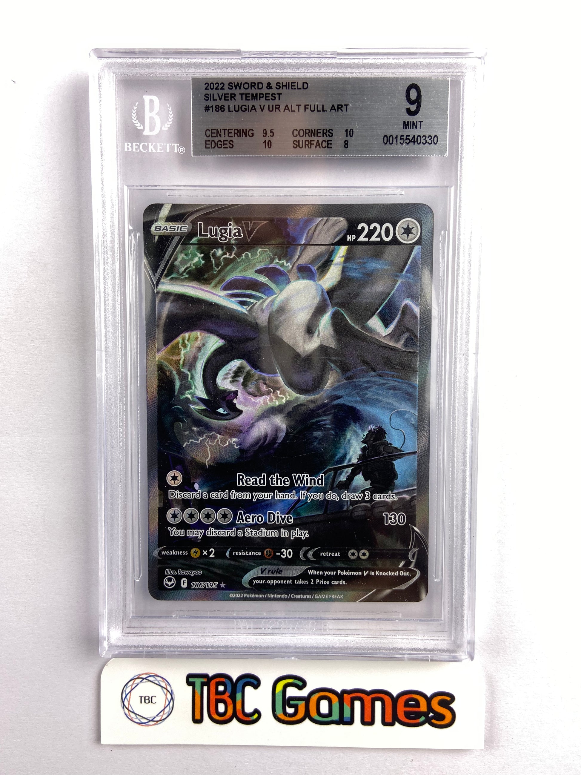 Lugia V Silver Tempest Alt Art 186/195 BGS 9 TBC Games Lugia V Silver Tempest Alt Art 186/195 BGS 9 TBC Games