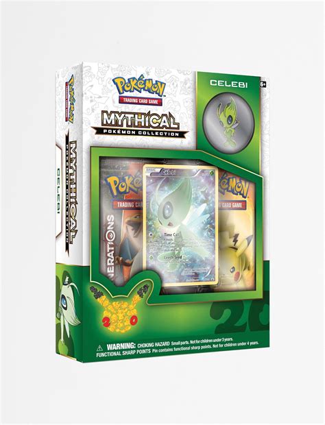 Pokemon TCG: 20th Anniversary Generations Mythical Pin Collection Box (Celebi)