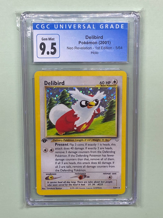 Delibird Neo Revelation 1st Edition Holo 5/64 CGC 9.5