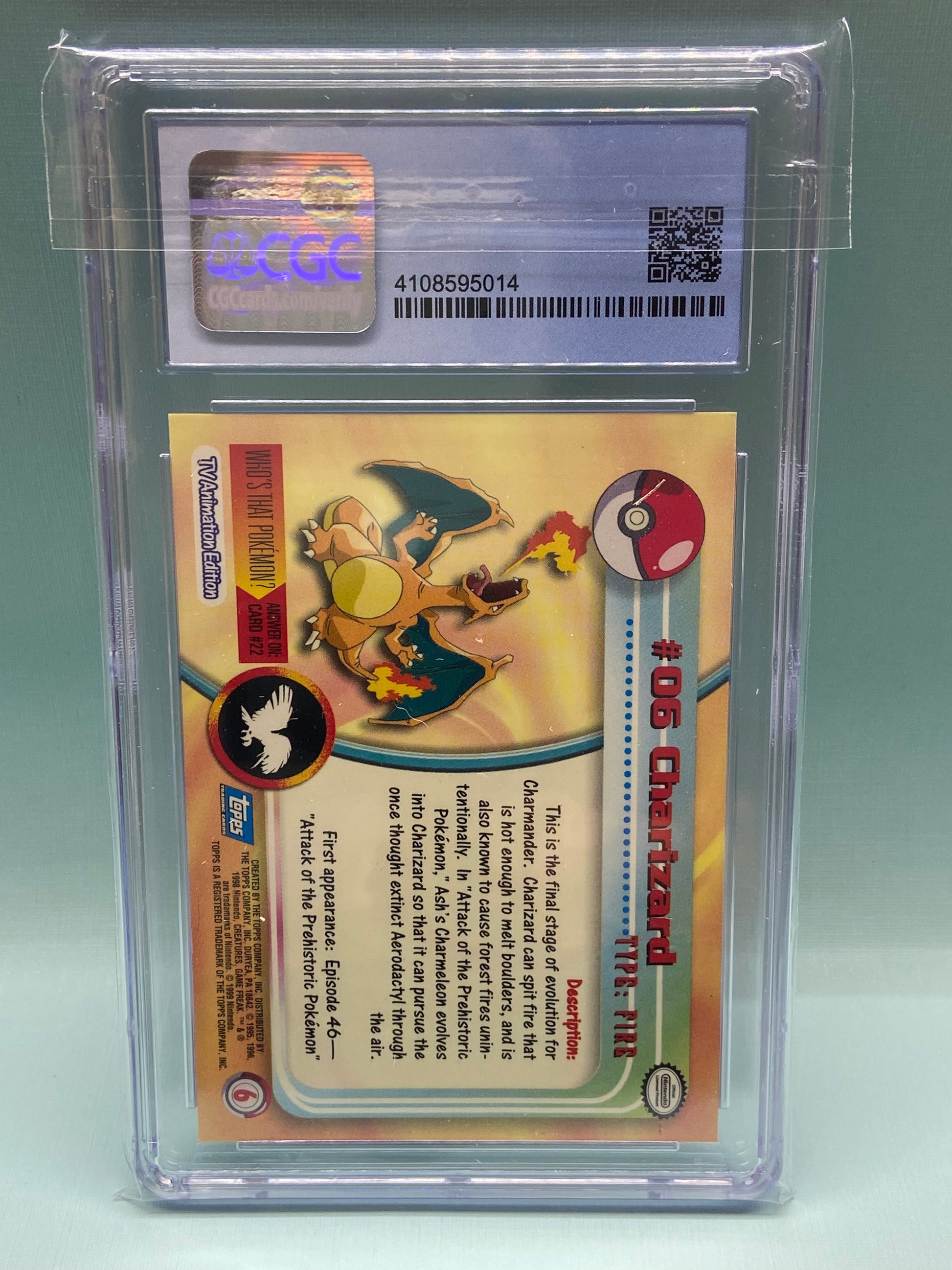 Charizard Topps Series 1 First Print #6 CGC 9.5 TBC Games Charizard Topps Series 1 First Print #6 CGC 9.5 TBC Games