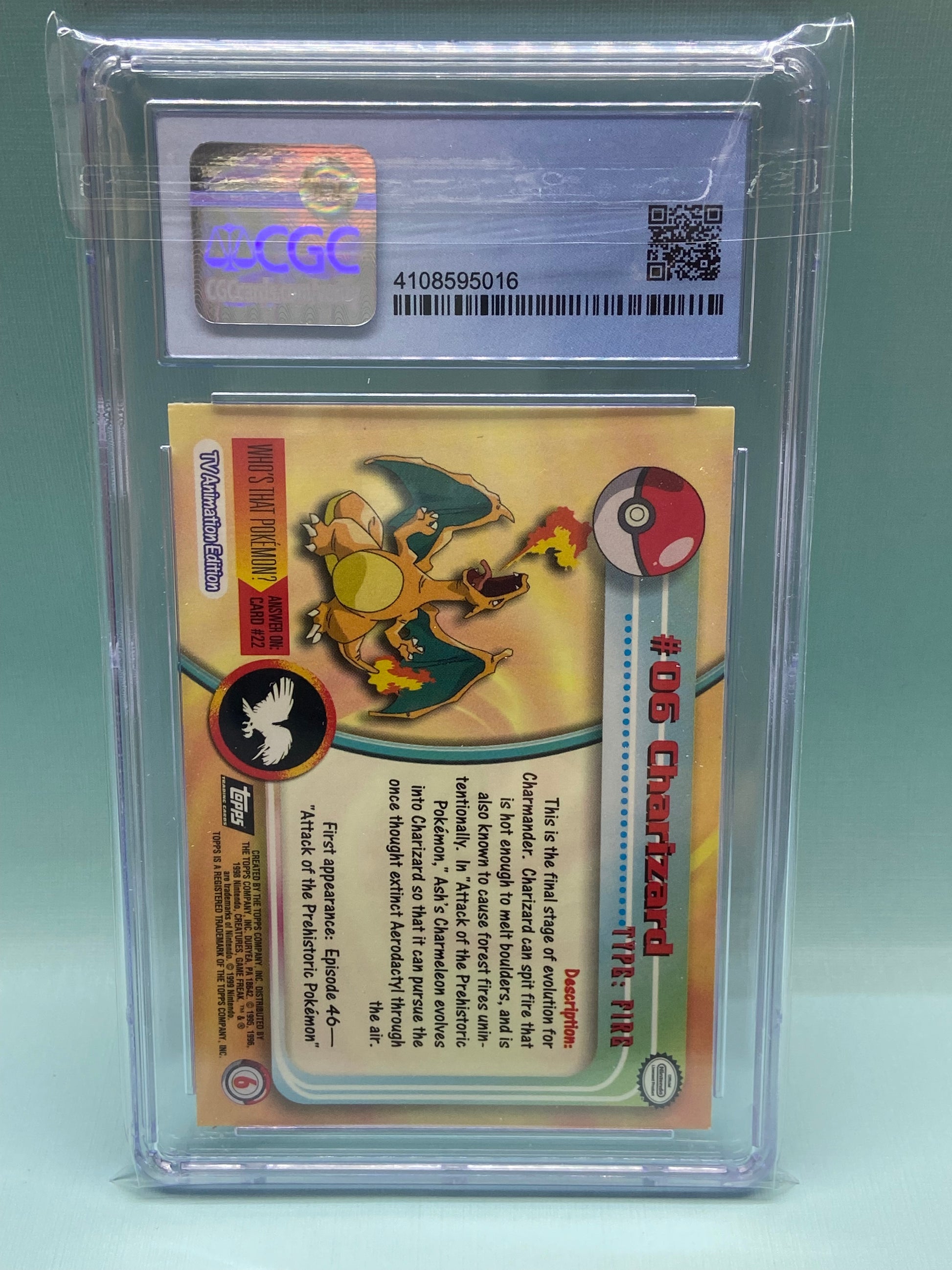 topps pokemon cards charizard Charizard Topps Series 1 Second Print #6 CGC 8.5 – TBC Games