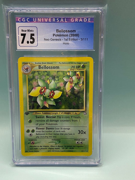 Bellossom Neo Genesis 1st Edition Holo 3/111 CGC 7.5