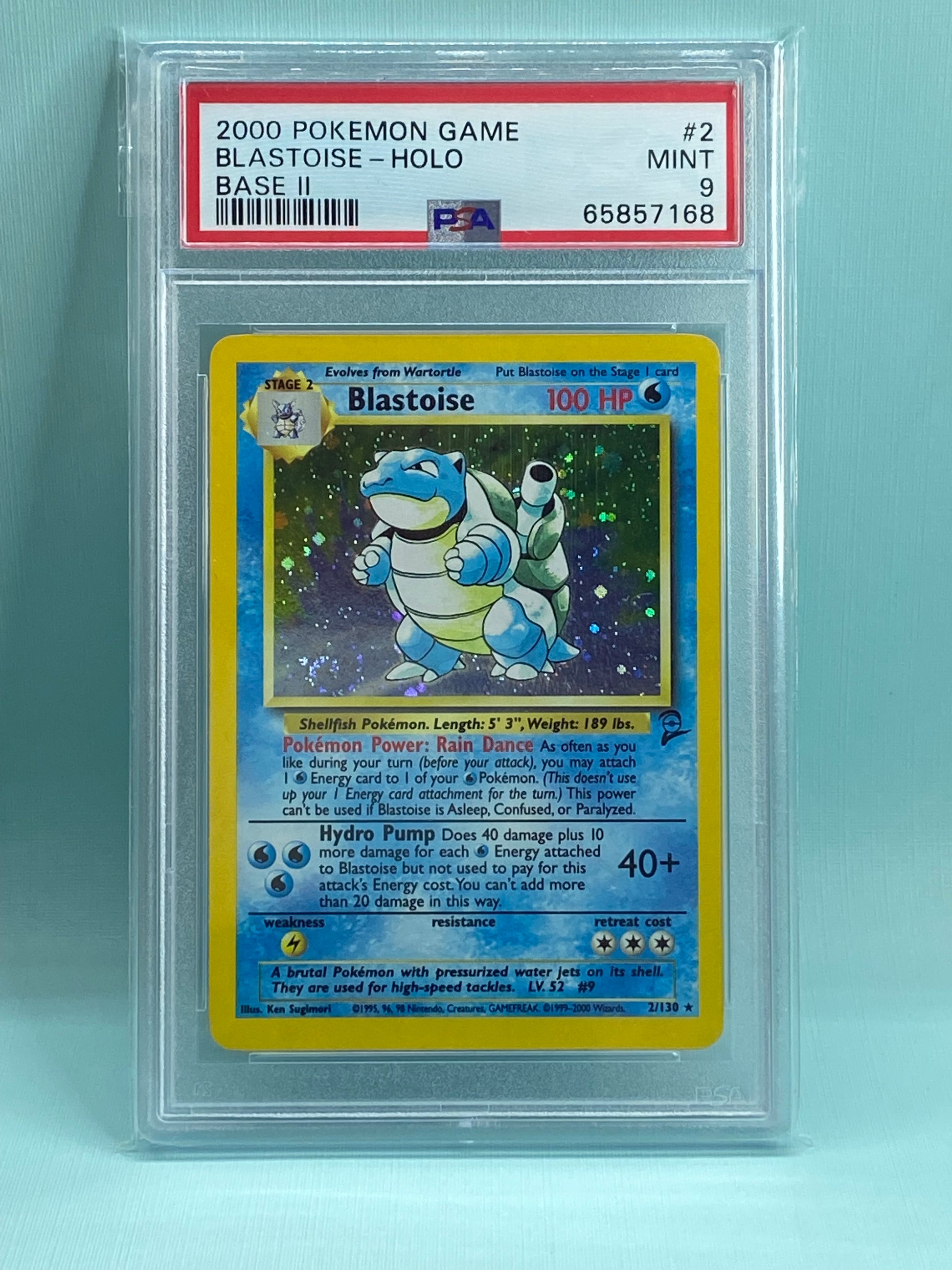 Blastoise Base Set 2 Holo 2/130 PSA 9 TBC Games Blastoise Base Set 2 Holo 2/130 PSA 9 TBC Games