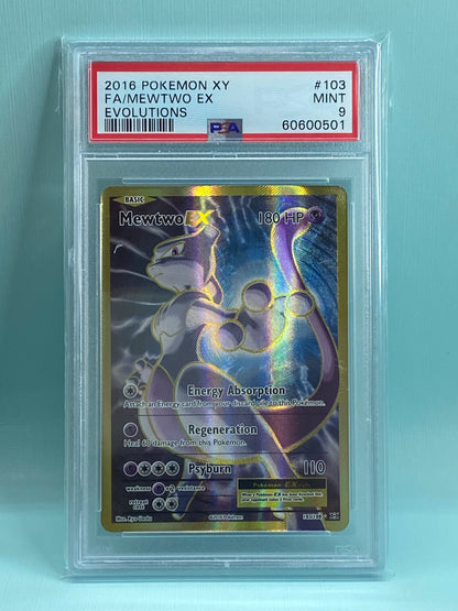 Mewtwo EX Full Art Evolutions #103 PSA 9