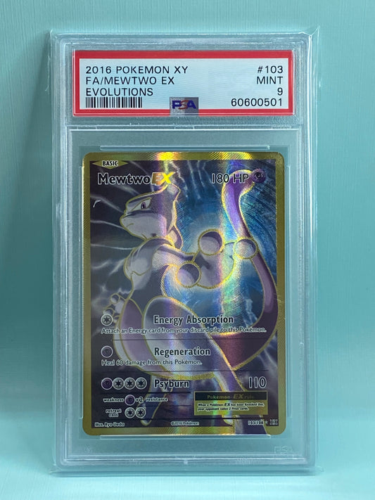 Mewtwo EX Full Art Evolutions #103 PSA 9