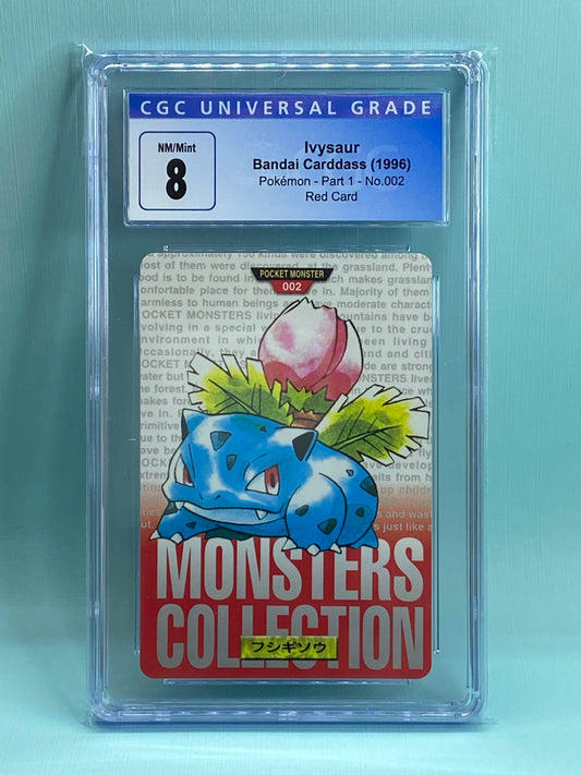 Ivysaur Carddass Bandai Vending Red 1996 Japanese CGC 8