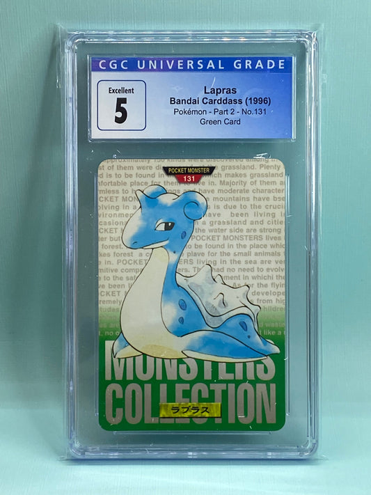 Lapras Green Carddass Bandai Vending 1996 Japanese CGC 5