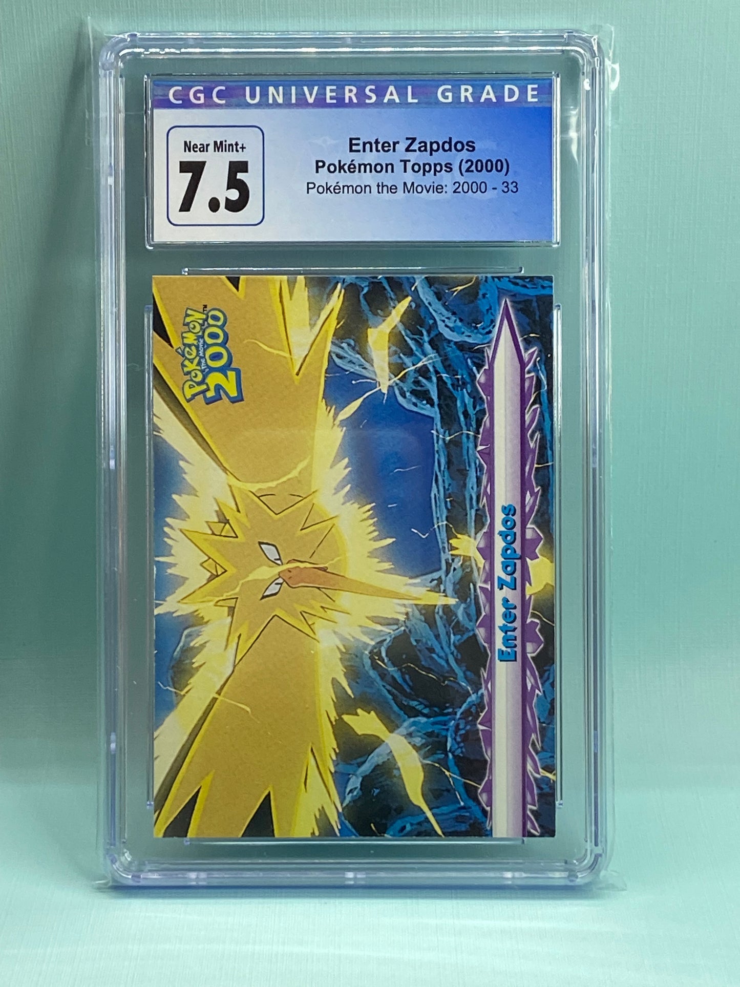 Enter Zapdos Topps Pokemon the Movie 2000 #33 CGC 7.5