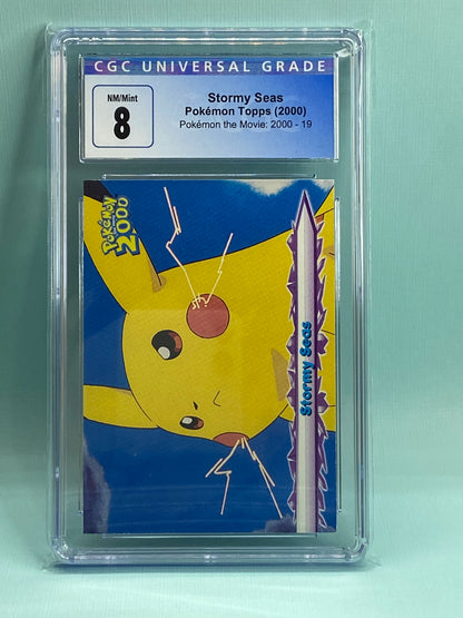 Pikachu Stormy Seas Topps Pokemon the Movie #19 CGC 8