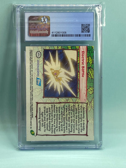 Pikachu Electric Battle Topps Pokemon the Movie #9 CGC 8.5