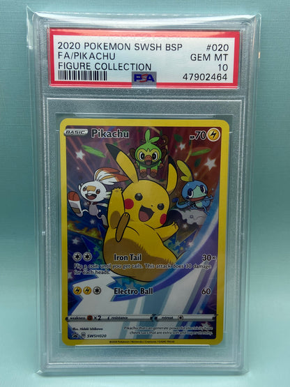 Pikachu Full Art Pikachu Figure Collection SWSH020 PSA 10