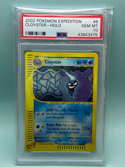 Cloyster Expedition Holo 8/165 PSA 10