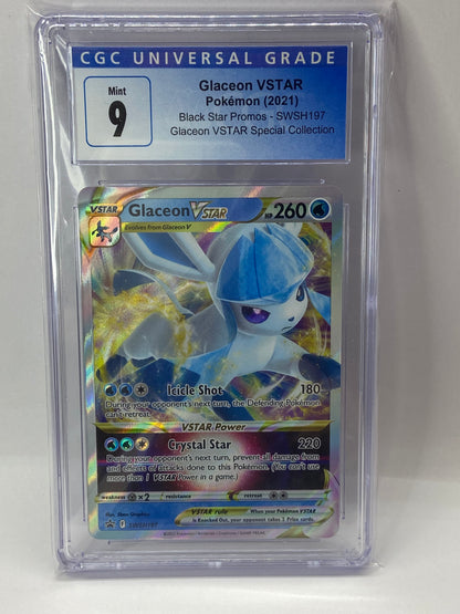 Glaceon VSTAR Black Star Promo SWSH197 CGC 9