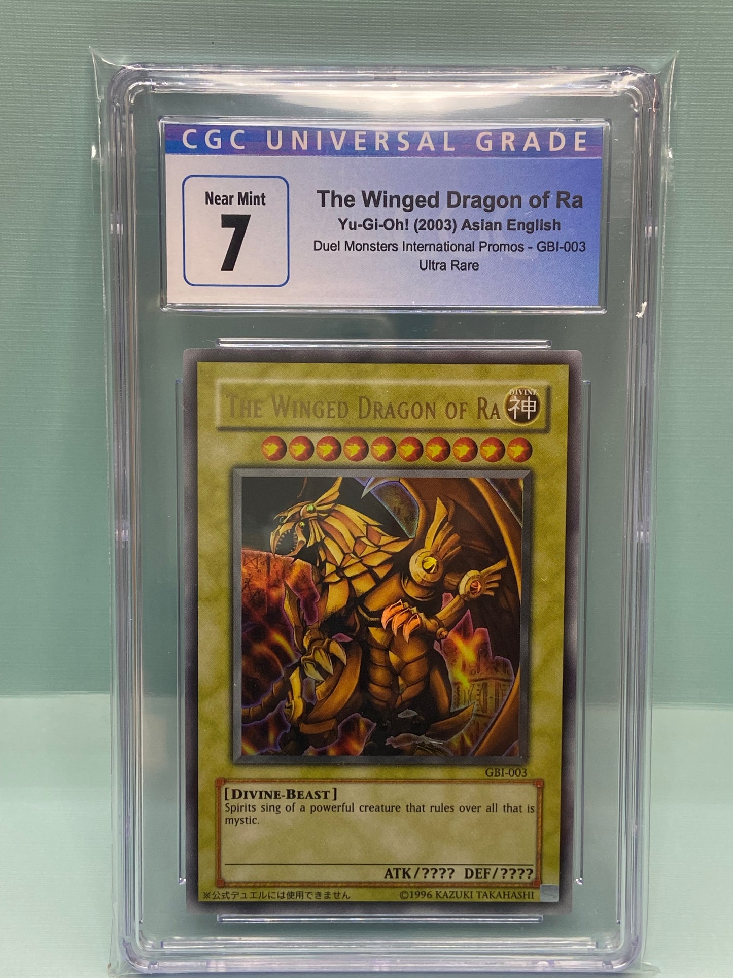 Yugioh The Winged Dragon of Ra Game Boy Duel Monsters Promo GBI-003 CGC 7