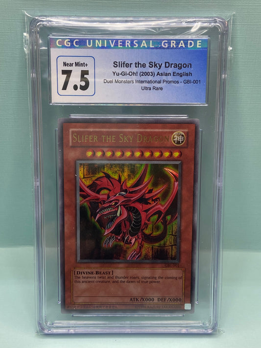 Yugioh Slifer the Sky Dragon Game Boy Duel Monsters Promo GBI-001 CGC 7.5