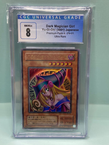 YuGiOh Dark Magician Girl Holo Premium Pack 4 Japanese P4-01 CGC 8