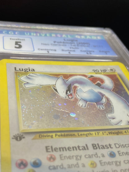 Lugia Neo Genesis 1st Edition Holo 9/111 subgrades CGC 5 TBC Games Lugia Neo Genesis 1st Edition Holo 9/111 subgrades CGC 5 TBC Games