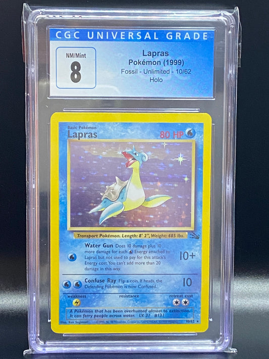 Lapras Fossil Holo 10/62 CGC 8