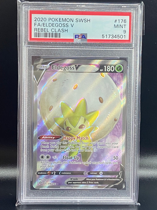 Eldegoss V Full Art Rebel Clash 176/192 PSA 9
