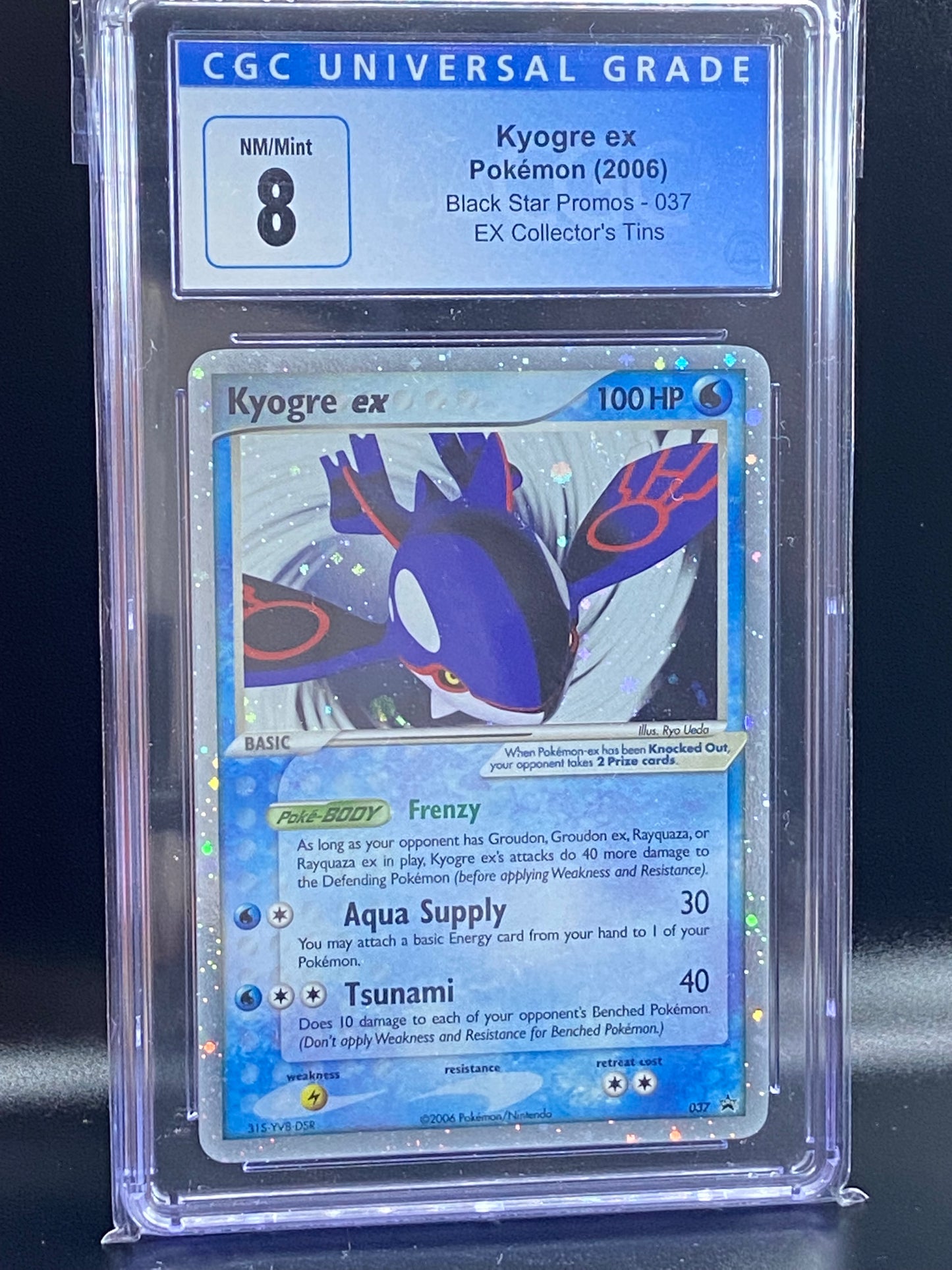 Kyogre ex Black Star Promos #037 Collector’s Tin CGC 8
