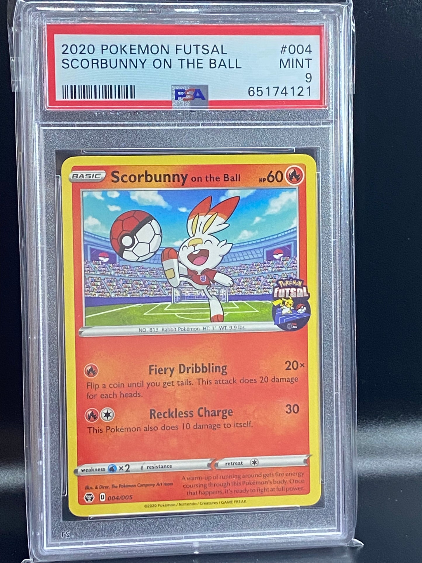 Scorbunny on the Ball Futsal #004 PSA 9