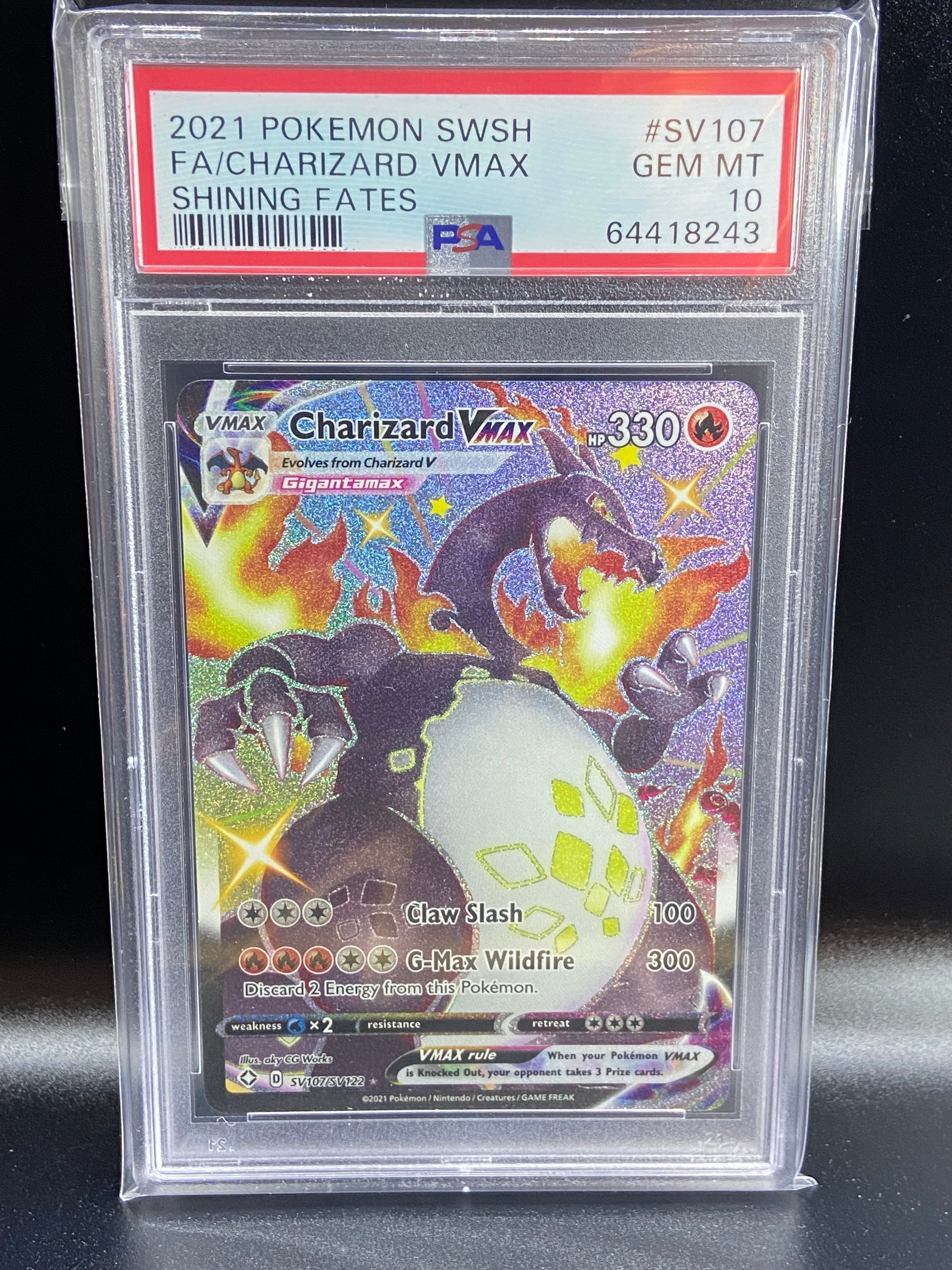 Charizard VMAX Shining Fates SV107/SV122 PSA 10 TBC Games Charizard VMAX Shining Fates SV107/SV122 PSA 10 TBC Games
