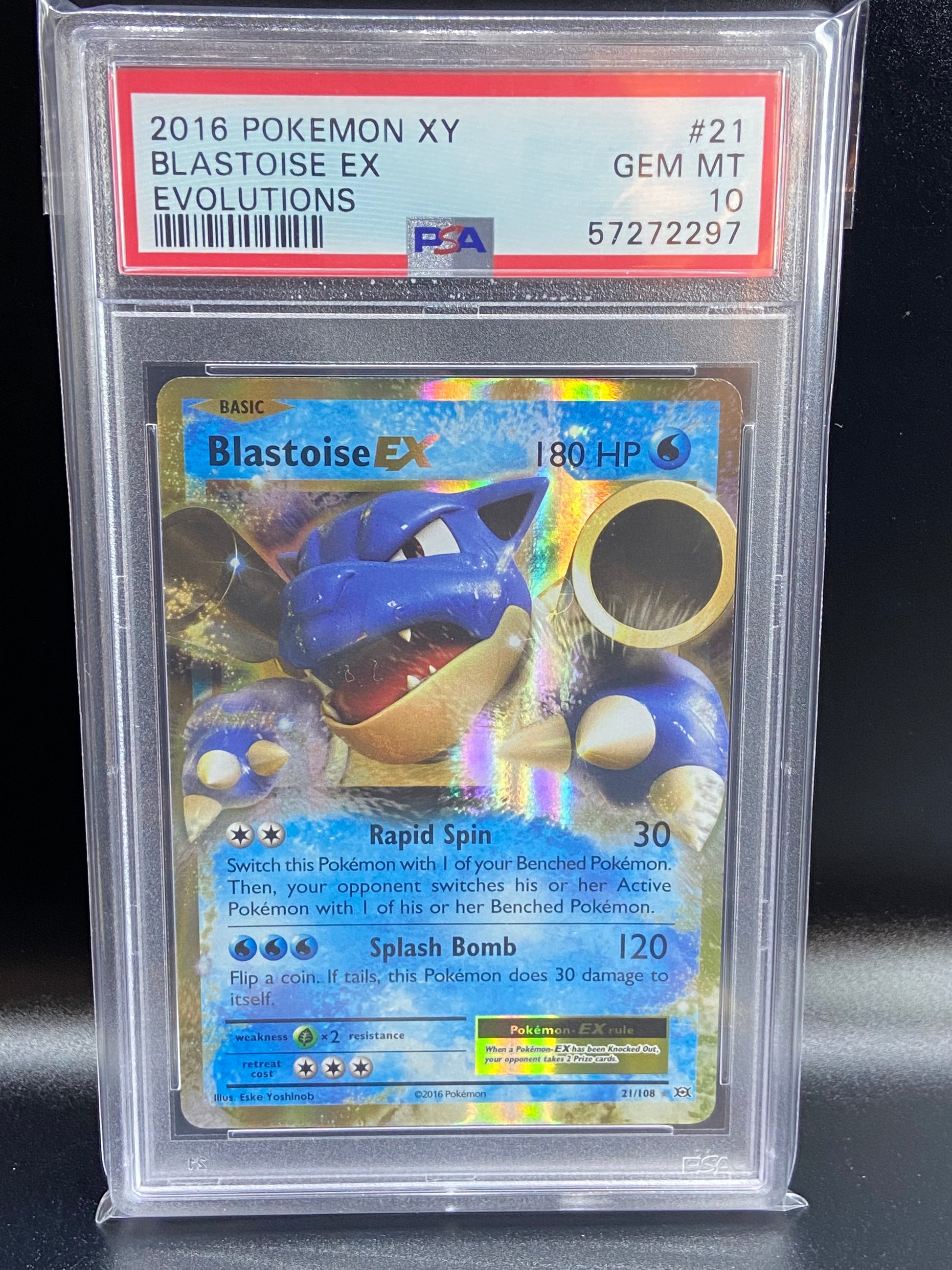 Blastoise EX Evolutions 21/108 PSA 10 TBC Games Blastoise EX Evolutions 21/108 PSA 10 TBC Games