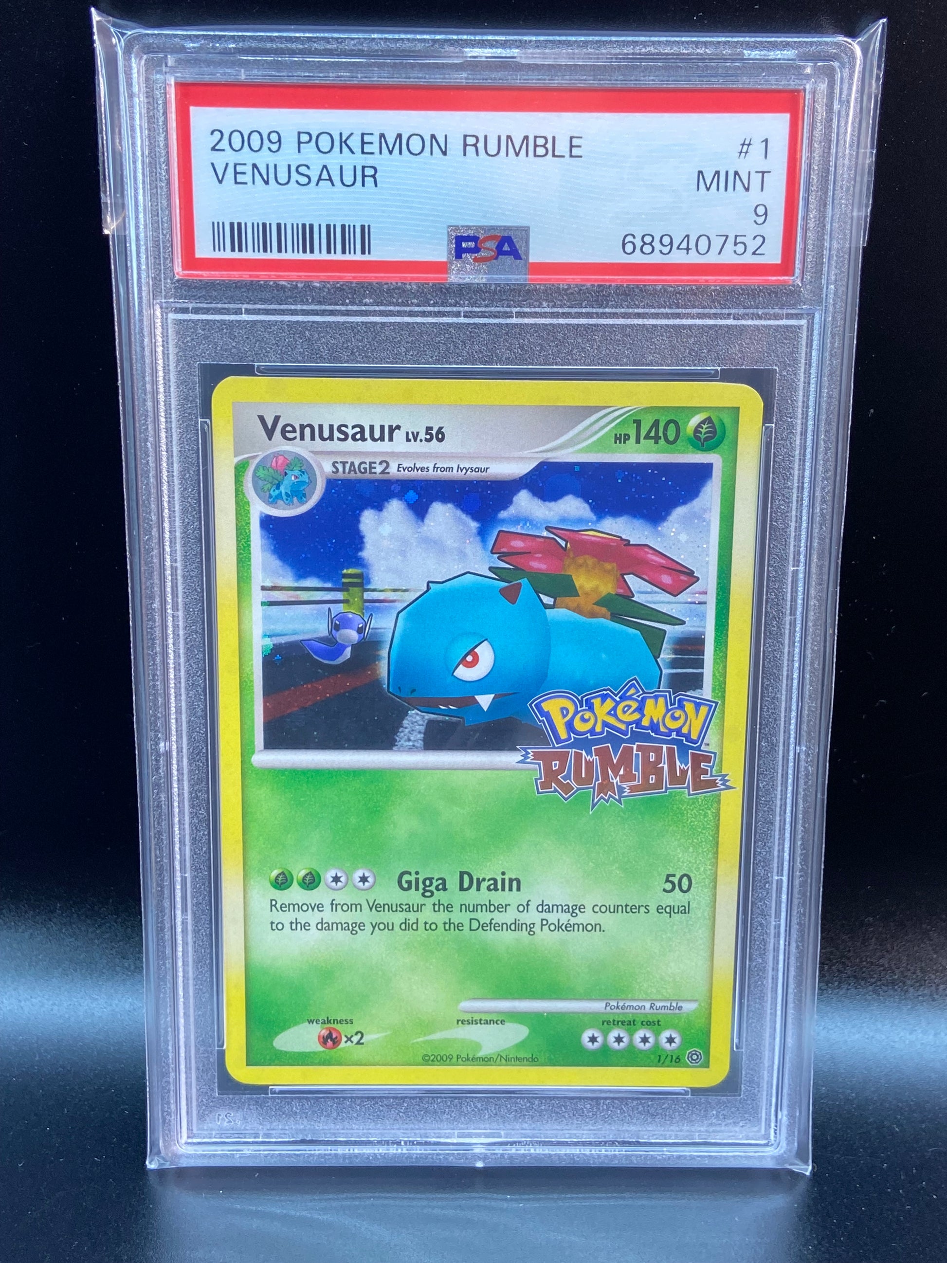 Venusaur Rumble Holo 1/16 PSA 9 TBC Games Venusaur Rumble Holo 1/16 PSA 9 TBC Games