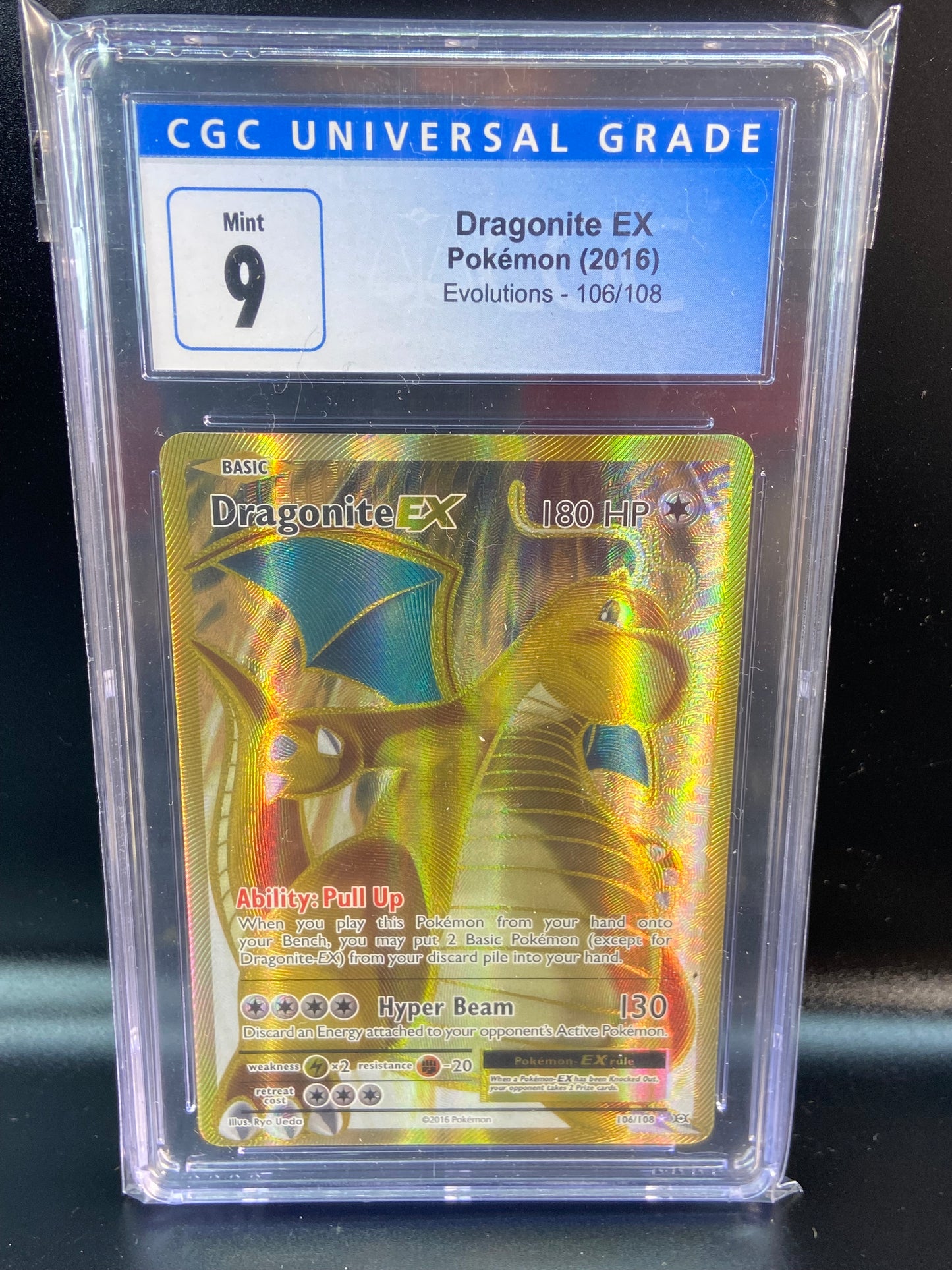 Dragonite EX Evolutions Full Art 106/108 CGC 9 TBC Games Dragonite EX Evolutions Full Art 106/108 CGC 9 TBC Games
