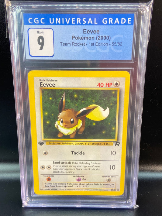 Eevee Team Rocket 1st Edition 55/82 CGC 9