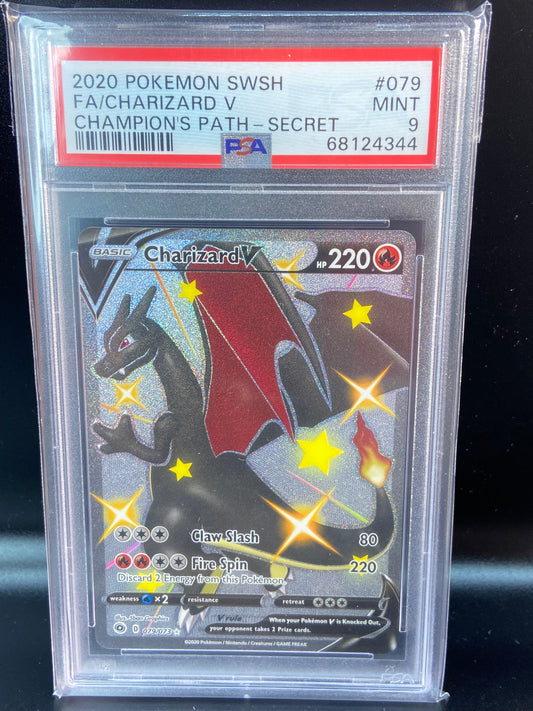 Charizard V Champion's Path Secret 079/073 PSA 9