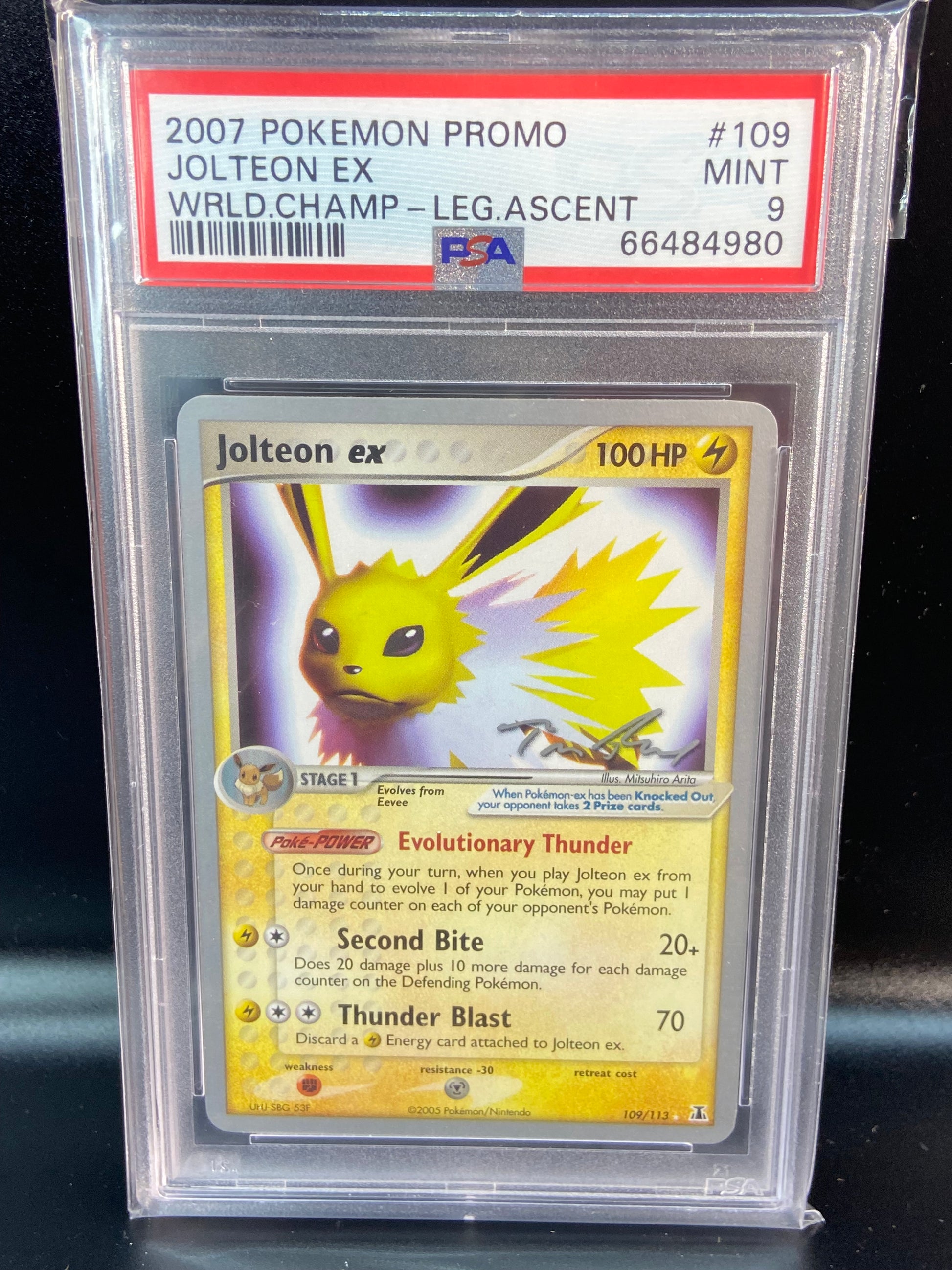 2007 pokemon world championship cards Jolteon ex Delta Species 2007 World Championship Deck 109/113 PSA 9 – TBC Games