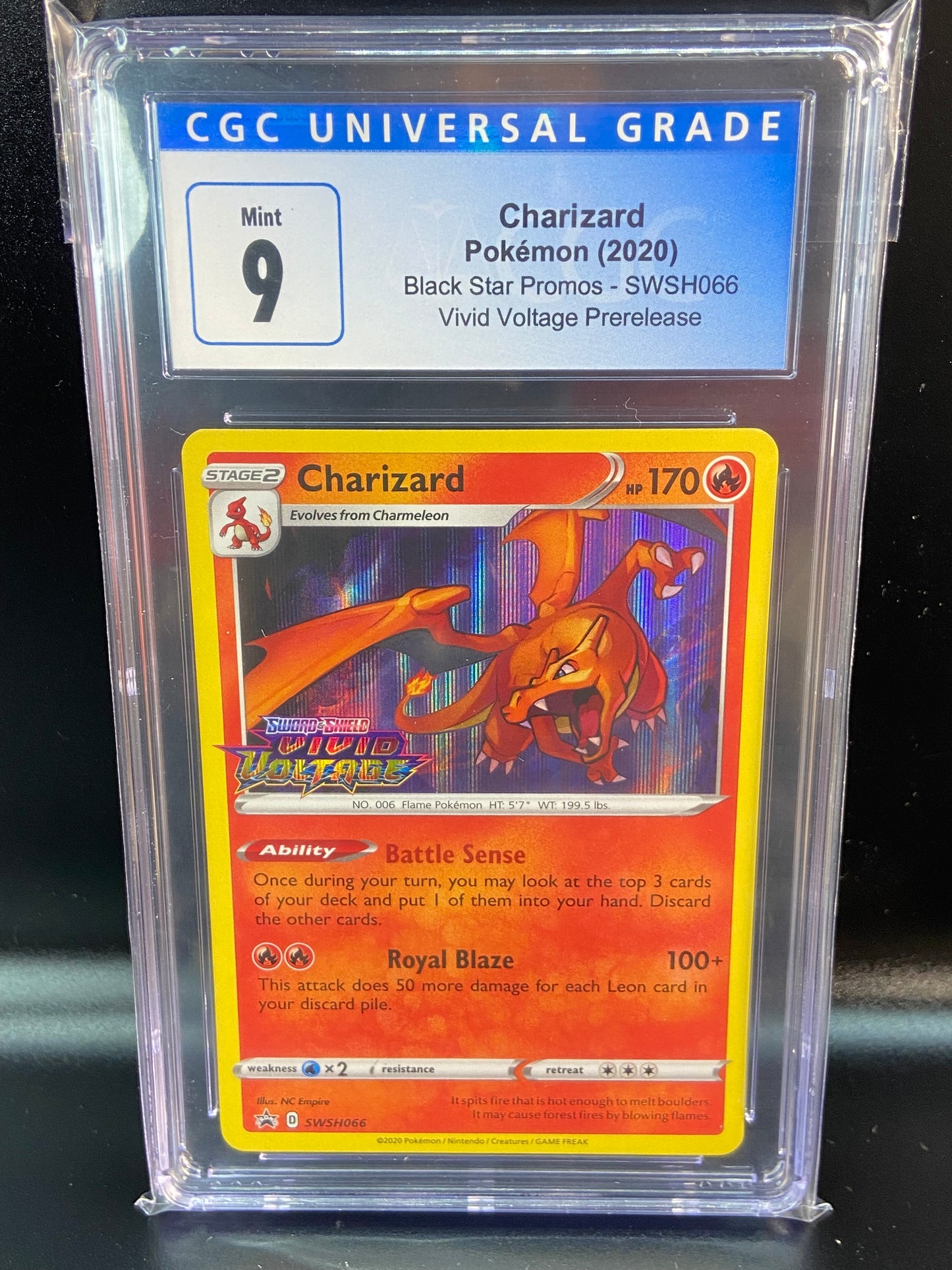 Charizard Vivid Voltage Promo Prerelease Stamp SWSH066 CGC 9 – TBC Games