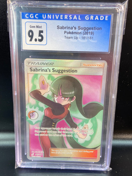 Sabrina's Suggestion Full Art Trainer Team Up 181/181 CGC 9.5