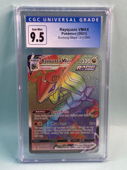 Rayquaza VMAX Evolving Skies Rainbow 217/203 CGC 9.5