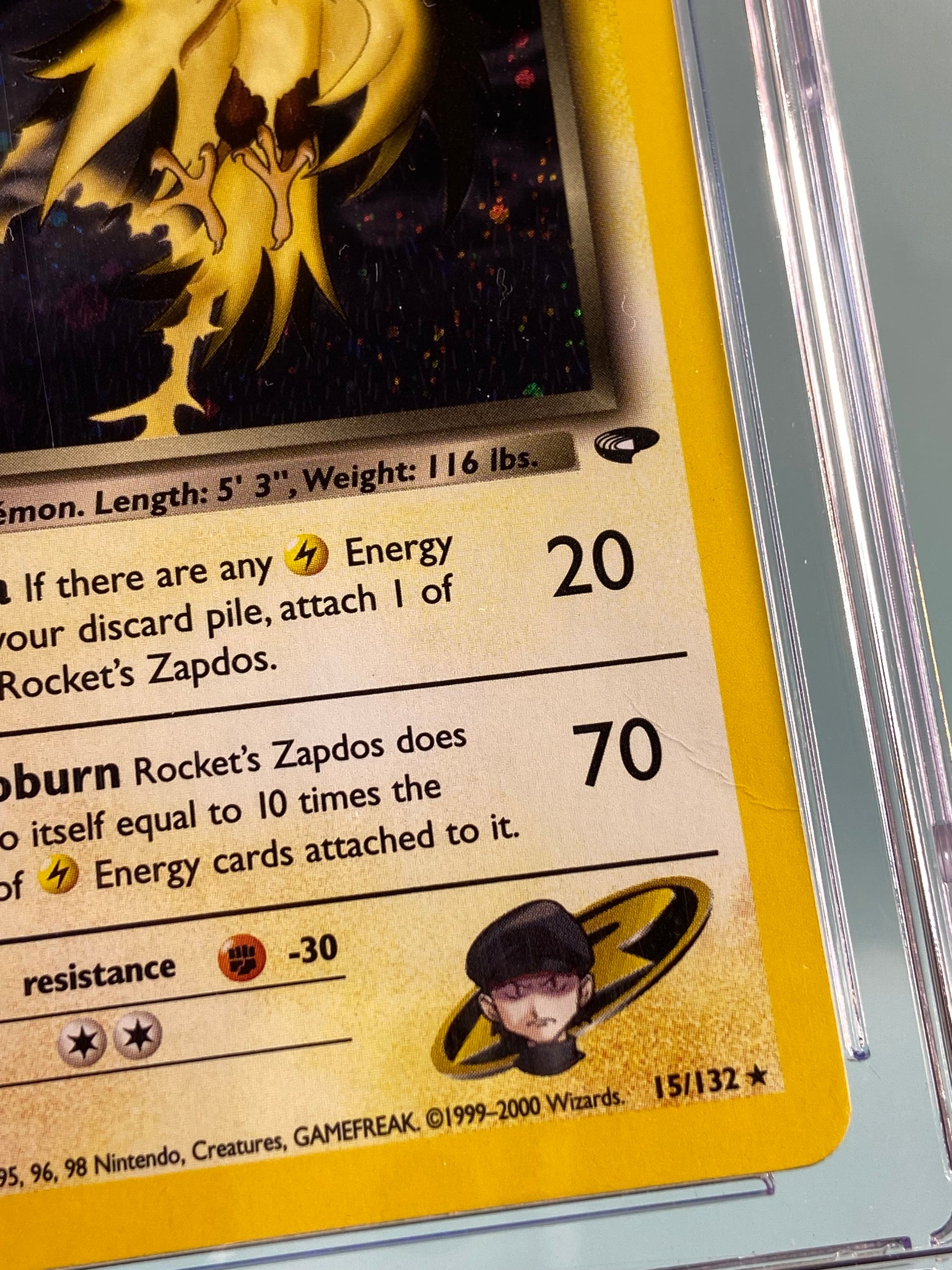 Rocket's Zapdos Gym Challenge 1st Edition Holo 15/132 CGC 5.5 TBC Games Rocket's Zapdos Gym Challenge 1st Edition Holo 15/132 CGC 5.5 TBC Games