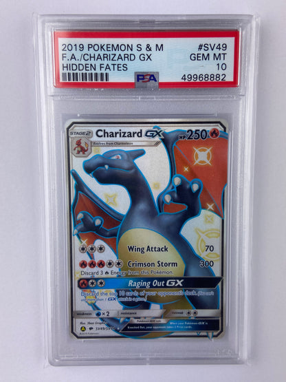 Charizard GX Hidden Fates Shiny SV49/SV94 PSA 10 TBC Games Charizard GX Hidden Fates Shiny SV49/SV94 PSA 10 TBC Games