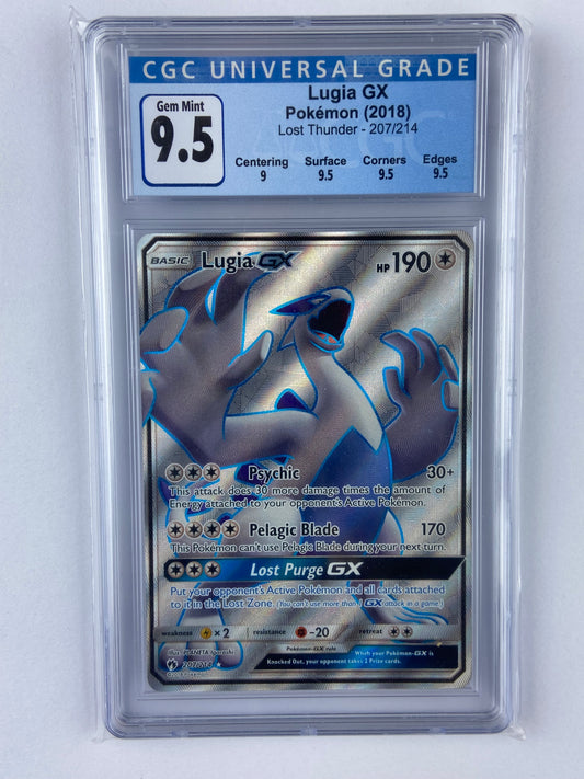 Lugia GX Lost Thunder Full Art 207/214 Subgrades CGC 9.5