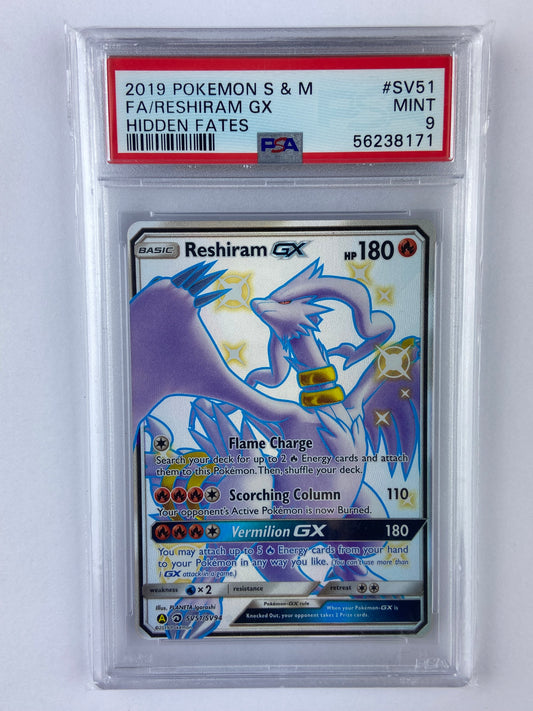 Reshiram GX Hidden Fates SV51/SV94 PSA 9