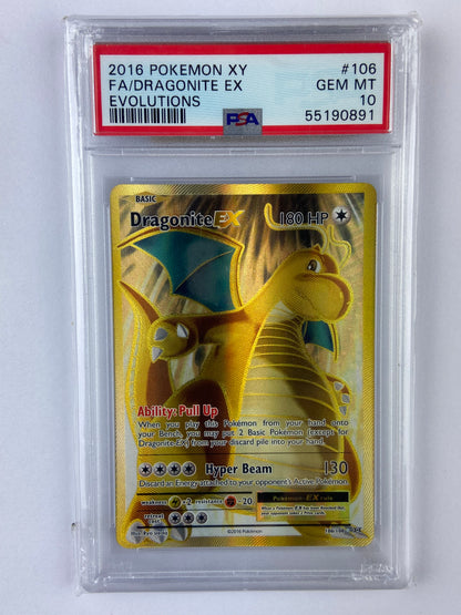 Dragonite EX Evolutions Full Art 106/108 PSA 10 TBC Games Dragonite EX Evolutions Full Art 106/108 PSA 10 TBC Games