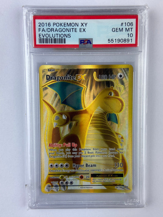 Dragonite EX Evolutions Full Art 106/108 PSA 10