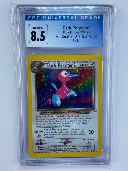 Dark Porygon2 Neo Destiny Holo 8/105 CGC 8.5