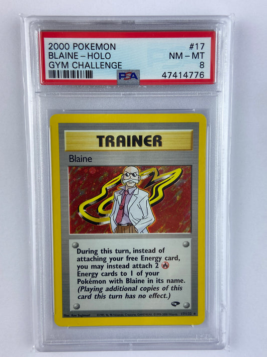 Blaine Gym Challenge Holo 17/132 PSA 8