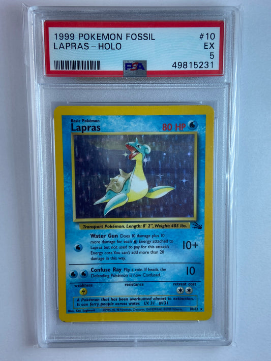 Lapras Fossil Holo 10/62 PSA 5
