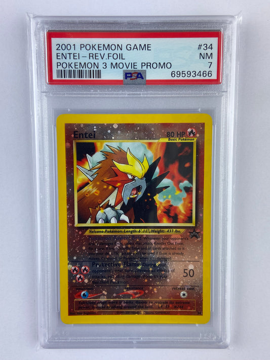 Entei Reverse Holo Black Star Promo #34 PSA 7