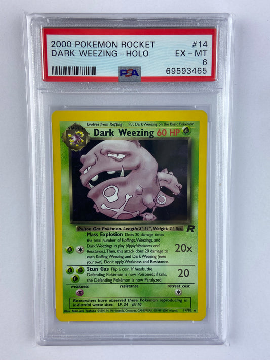Dark Weezing Team Rocket Holo 14/82 PSA 6
