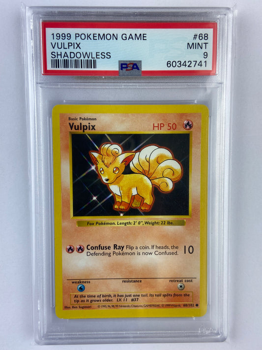 Vulpix Base Set Shadowless 68/102 PSA 9